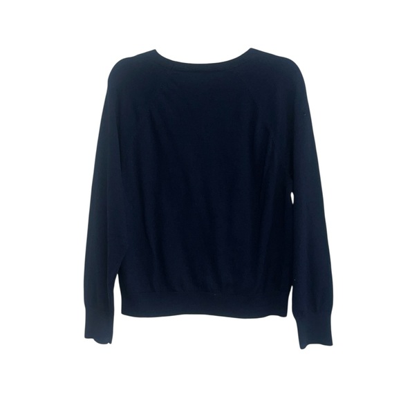 J. Crew Navy Cotton/Cashmere Blend Crewneck Sweater Size M - Picture 5 of 9